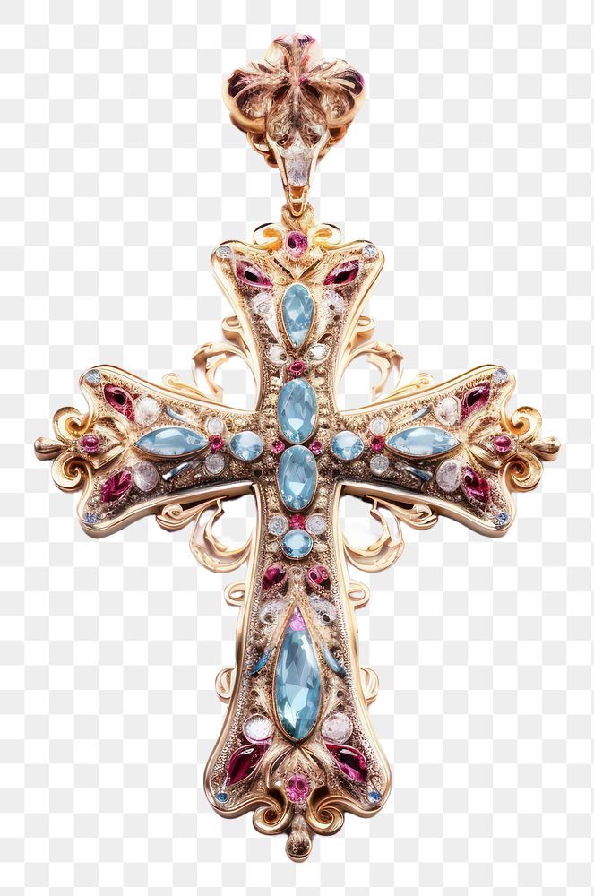 PNG Jewelry cross crucifix symbol transparent background