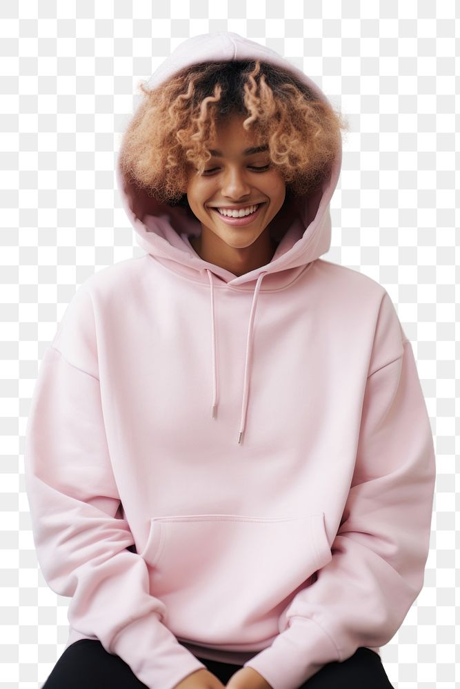 PNG Sweatshirt clothing sweater smile. AI generated Image by rawpixel.