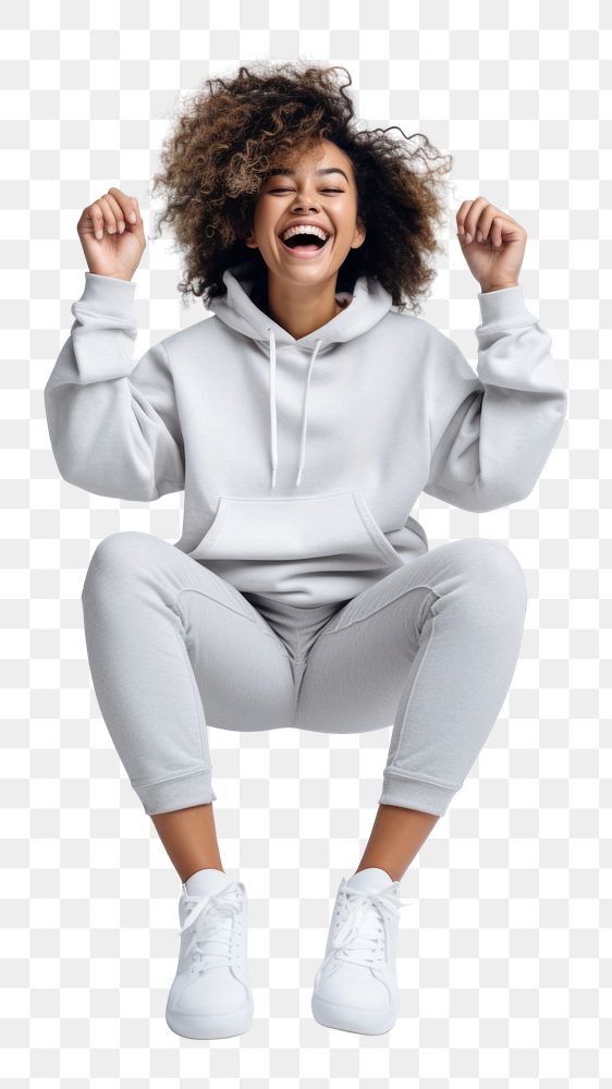 PNG Sweatshirt shouting laughing clothing. AI generated Image by rawpixel.