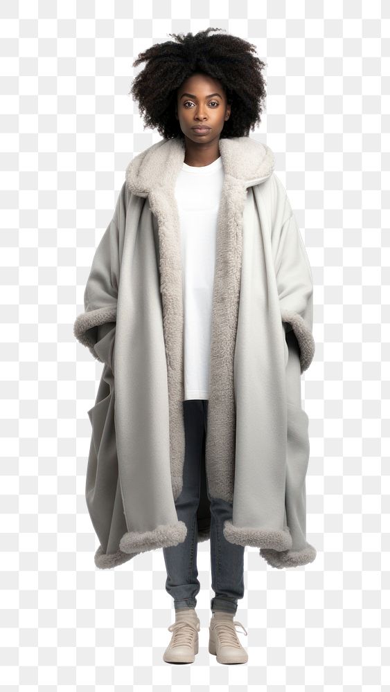 PNG Overcoat standing clothing fashion. AI generated Image by rawpixel.