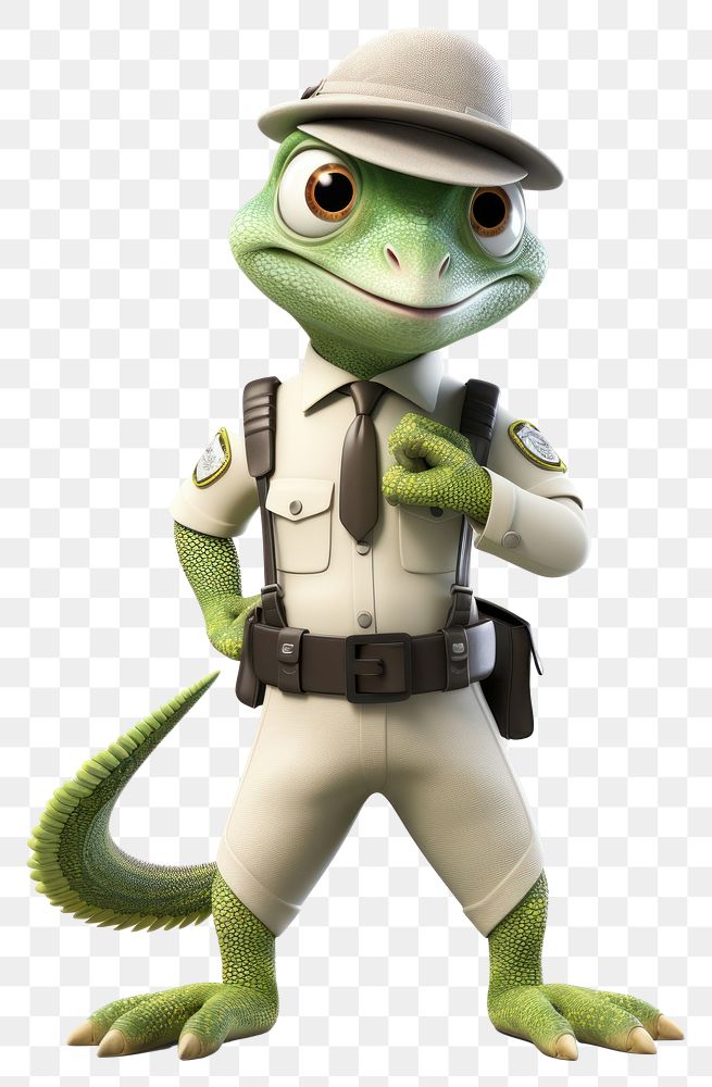 PNG Cartoon security reptile animal. AI generated Image by rawpixel.