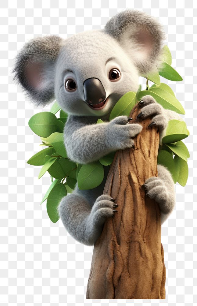 PNG Koala cartoon mammal animal. AI generated Image by rawpixel.
