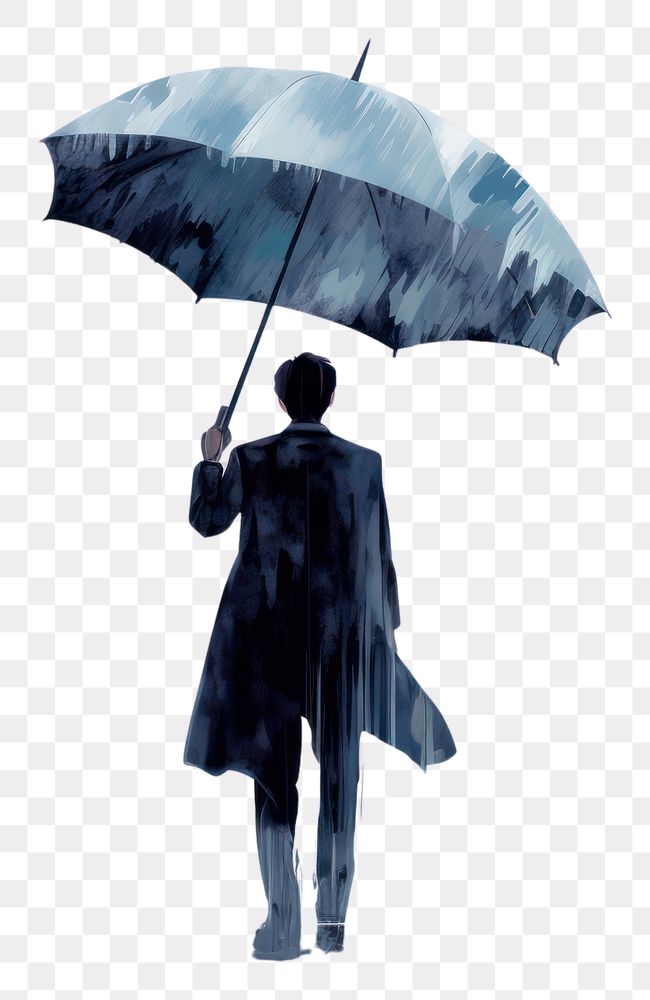 PNG Umbrella adult coat rain transparent background