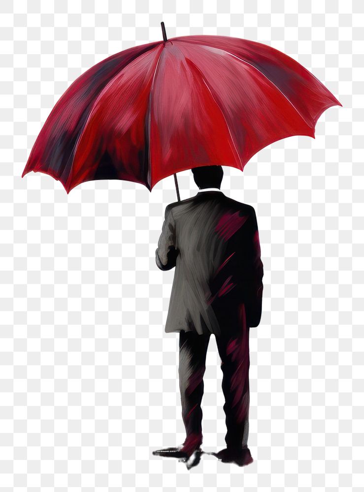 PNG Umbrella adult rain man transparent background