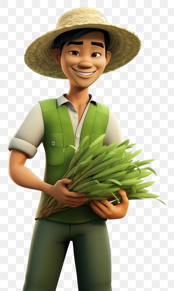 PNG Vegetable farmer smile plant. AI generated Image by rawpixel.