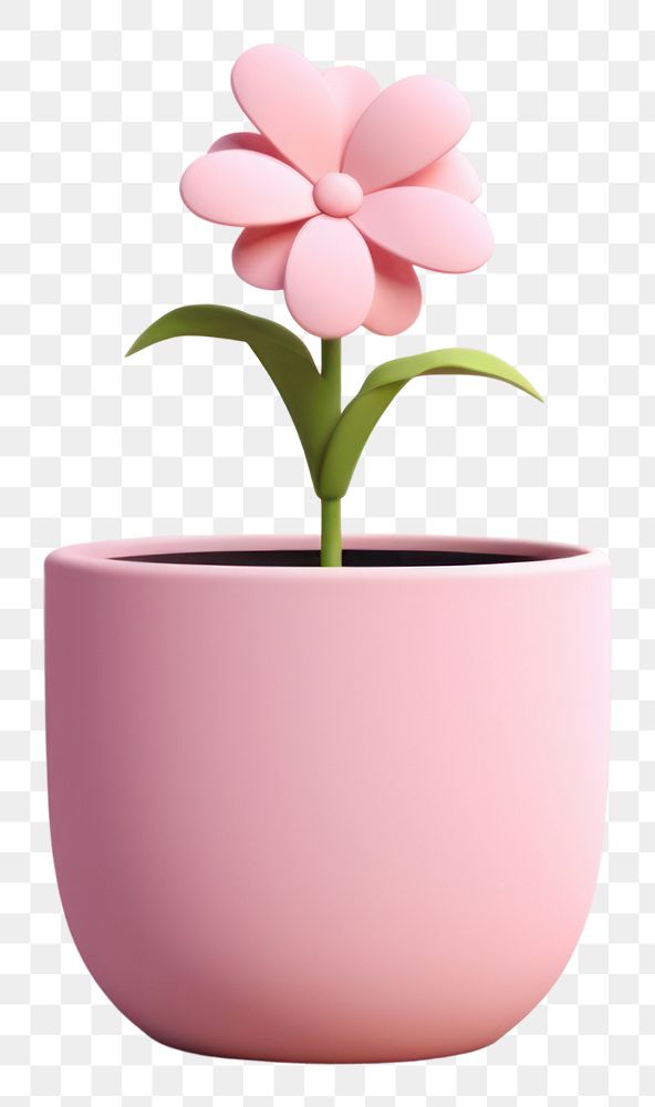 PNG Flower petal plant vase. AI generated Image by rawpixel.