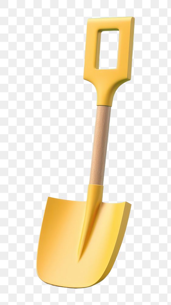 PNG Shovel tool gardening yellow. 