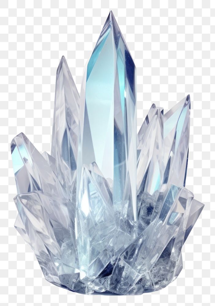 PNG Crystal mineral quartz white background
