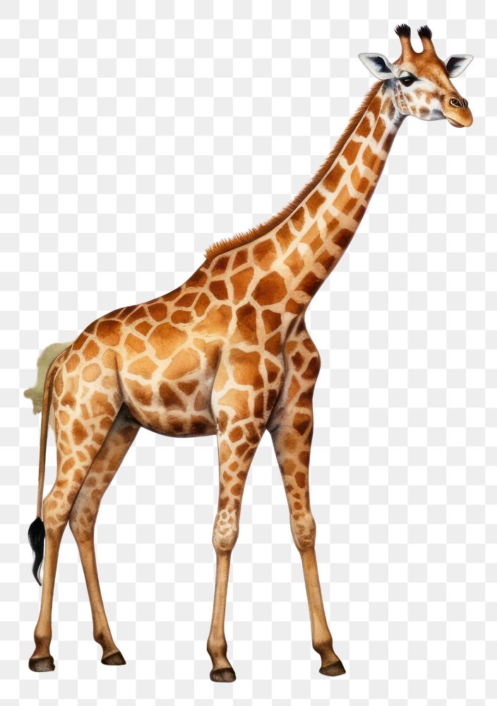 PNG Wildlife giraffe animal mammal. AI generated Image by rawpixel.