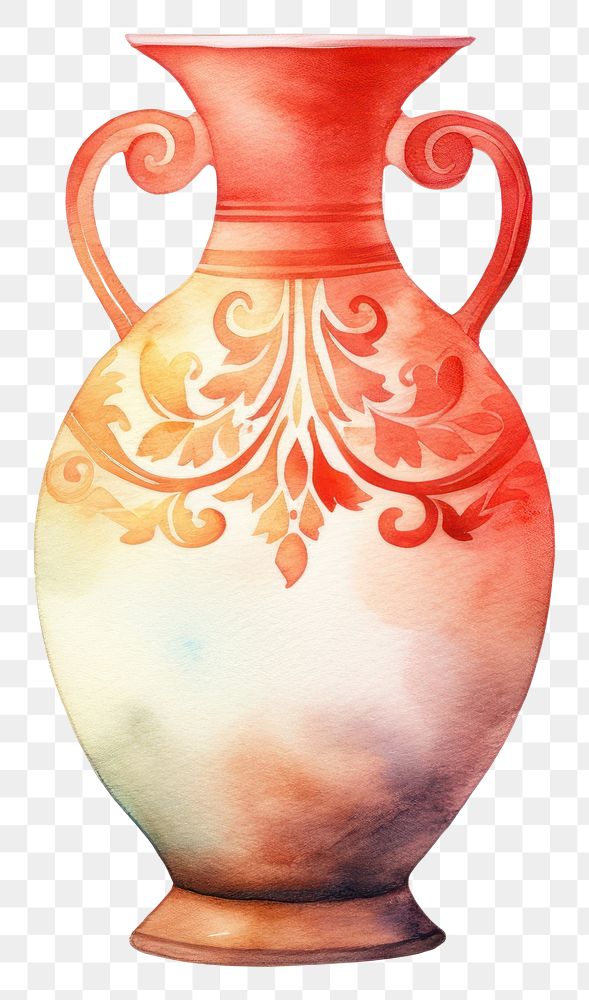 PNG Pottery vase urn jug. AI generated Image by rawpixel.