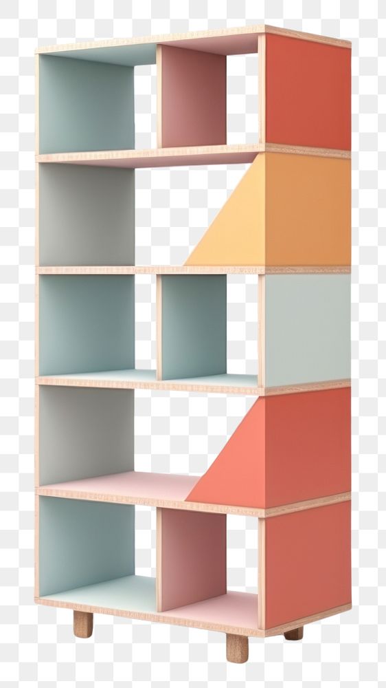 PNG Bookcase furniture shelf white background. AI generated Image by rawpixel.