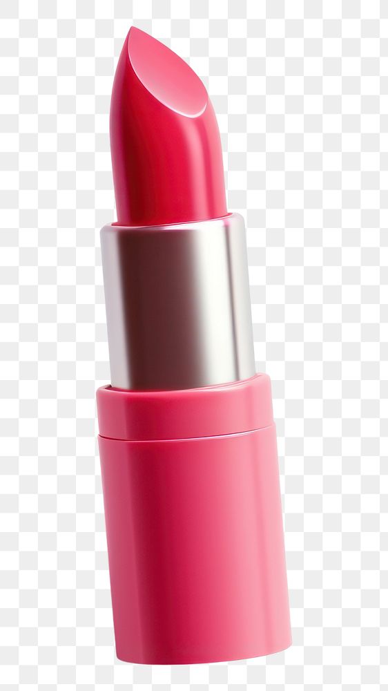 PNG Lipstick cosmetics white background magenta. AI generated Image by rawpixel.