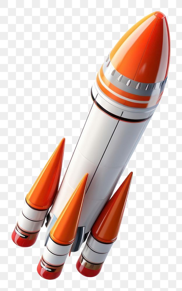 PNG Rocket missile white background spacecraft. AI generated Image by rawpixel.