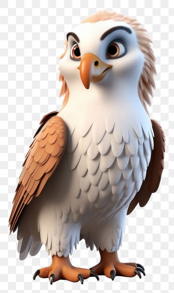 PNG  Cartoon animal eagle bird. AI generated Image by rawpixel.