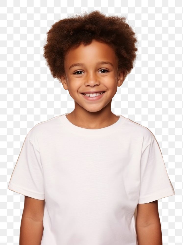 PNG Portrait t-shirt smile white. AI generated Image by rawpixel.