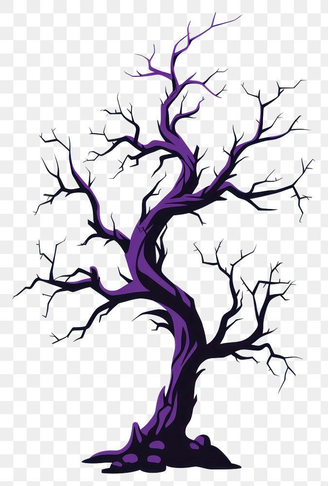 PNG Tree drawing purple sketch. 