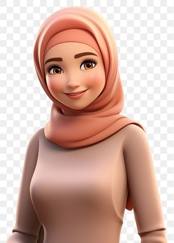 PNG Hijab adult woman toy. AI generated Image by rawpixel.