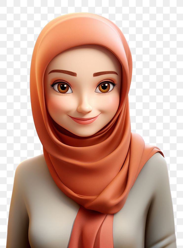 PNG Portrait adult hijab scarf. AI generated Image by rawpixel.