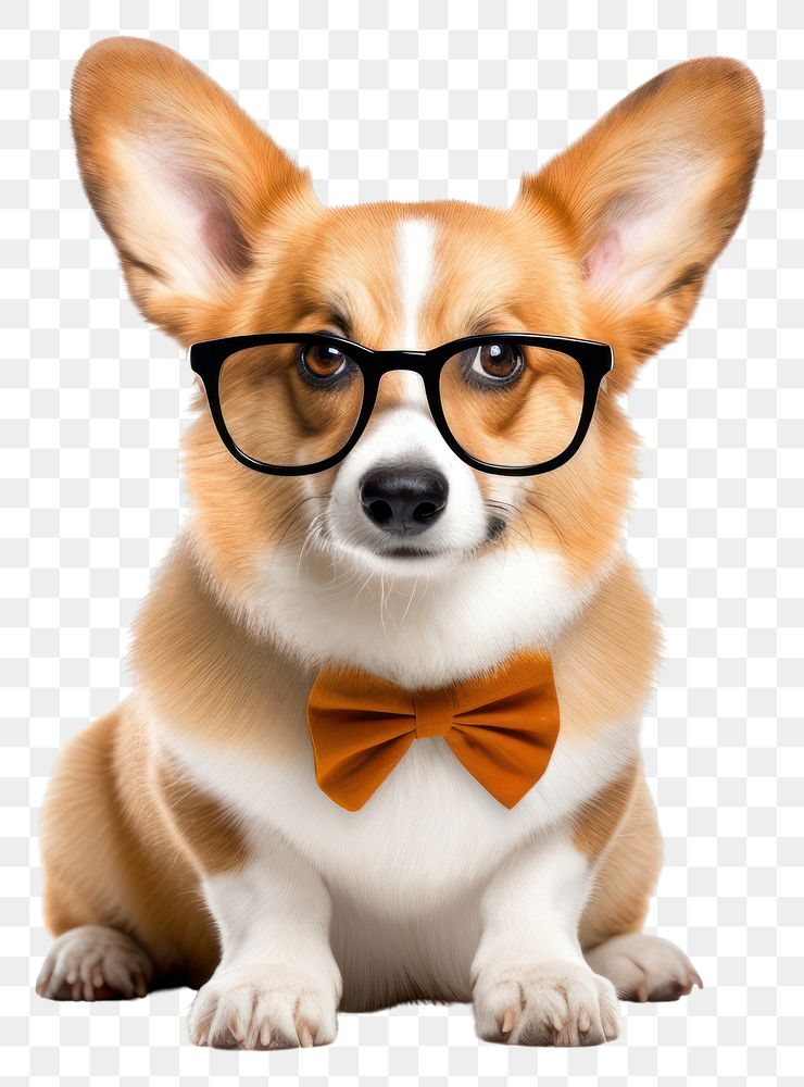 PNG Glasses mammal animal puppy. AI generated Image by rawpixel.