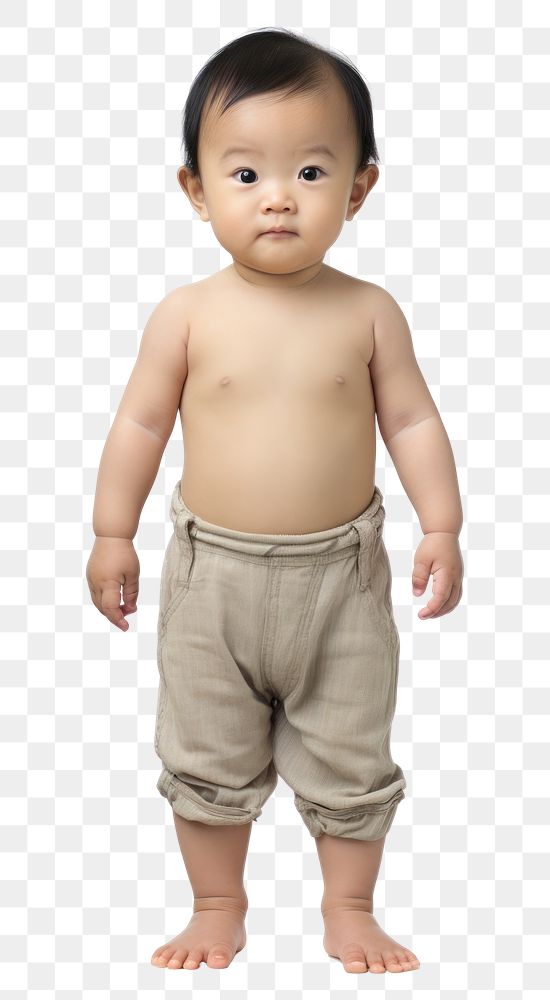 PNG Portrait standing baby photography. AI generated Image by rawpixel.