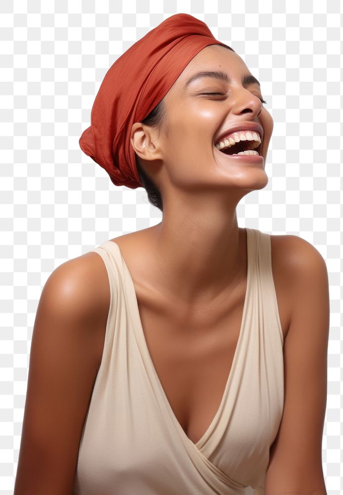 PNG Laughing photography portrait turban. AI generated Image by rawpixel.