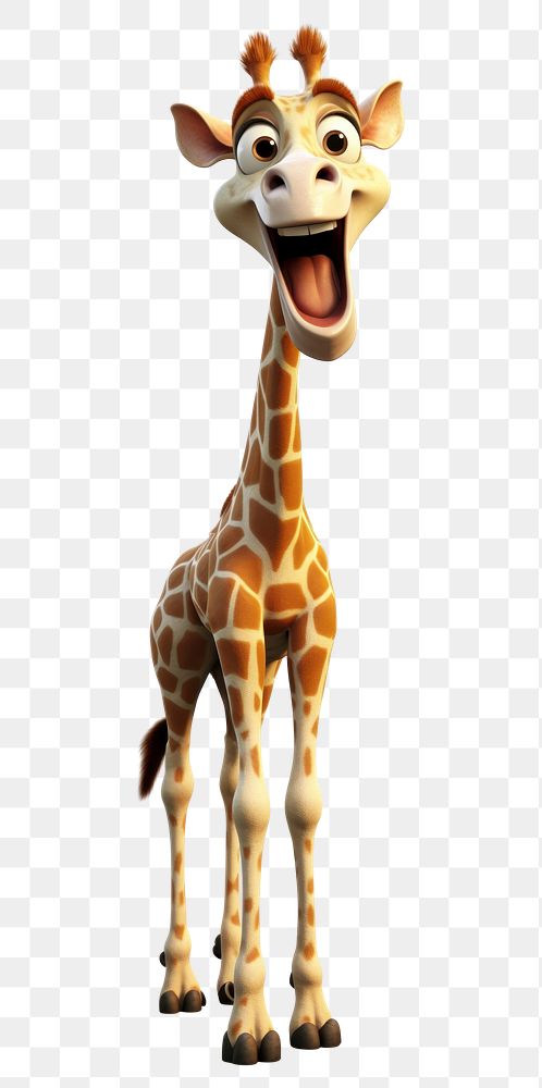 PNG Giraffe wildlife cartoon animal. 