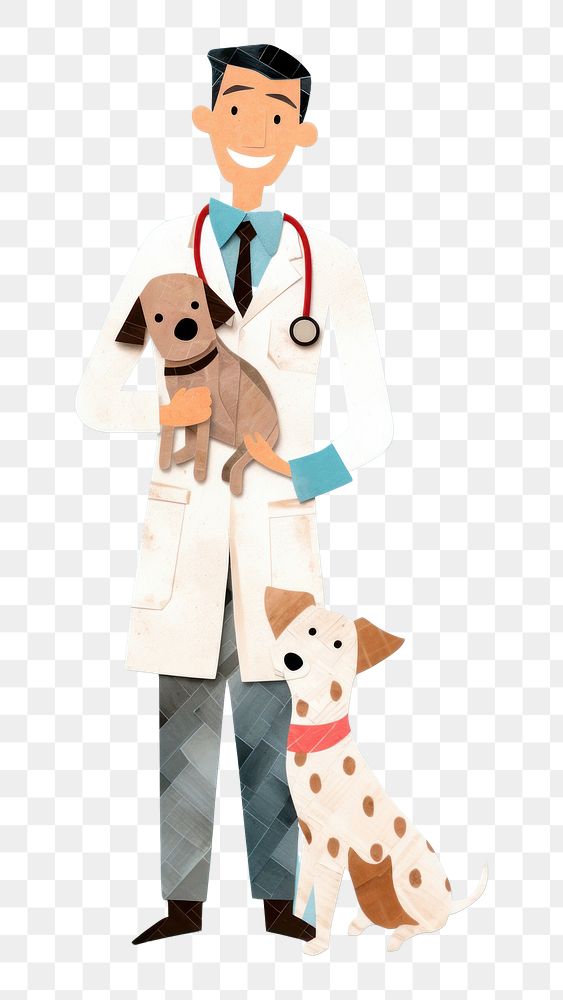 PNG Doctor veterinarian dog stethoscope. AI generated Image by rawpixel.