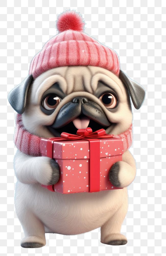 PNG Pug dog figurine animal. AI generated Image by rawpixel.