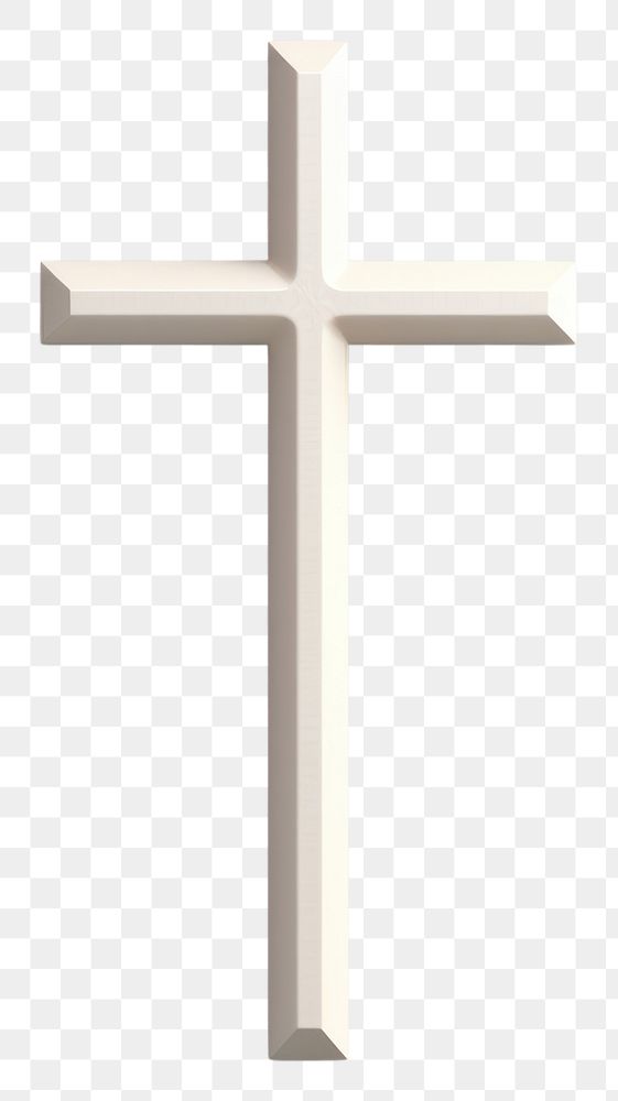 PNG Cross crucifix symbol white. AI generated Image by rawpixel.