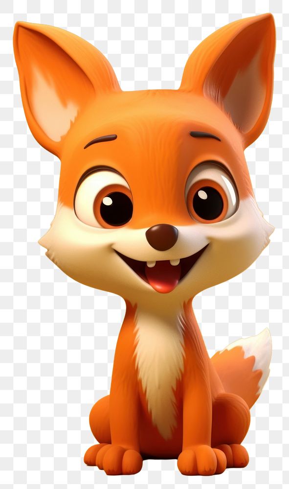 PNG Baby fox cartoon toy representation. AI generated Image by rawpixel.
