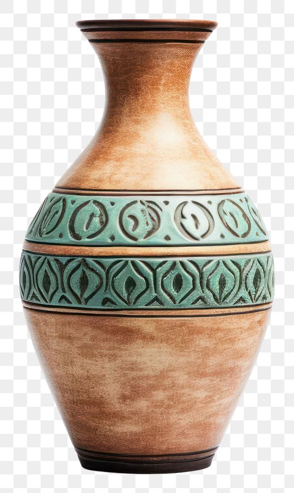 PNG Ceramic vase pottery white background earthenware. AI generated Image by rawpixel.