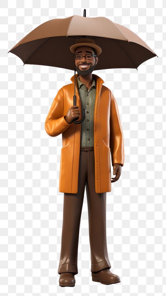 PNG Coat umbrella raincoat smiling. 