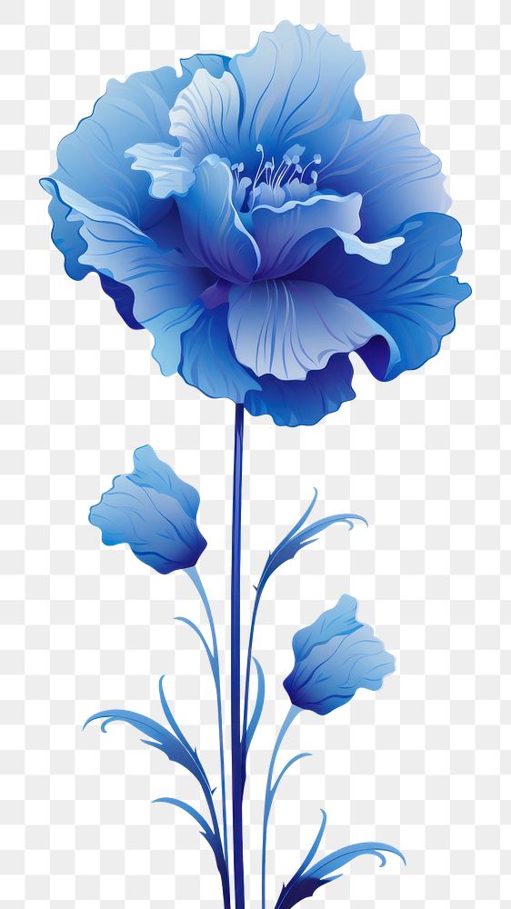 PNG Flower plant rose blue transparent background