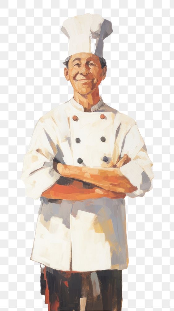 PNG Chef standing painting portrait. AI generated Image by rawpixel.