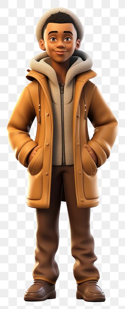 PNG Coat figurine cartoon winter. AI generated Image by rawpixel.