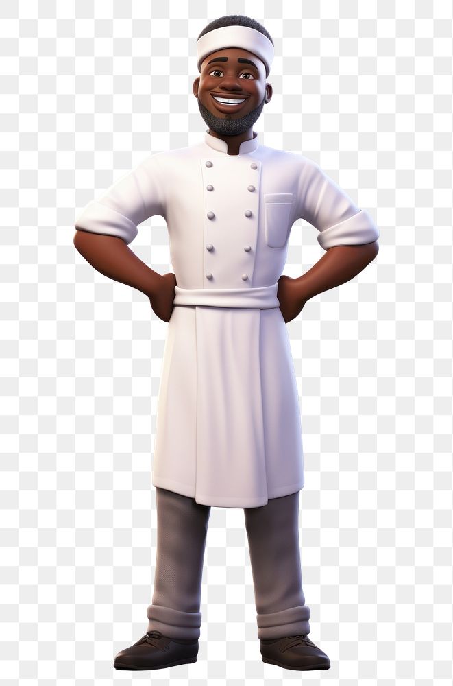 PNG Standing cartoon adult chef. AI generated Image by rawpixel.