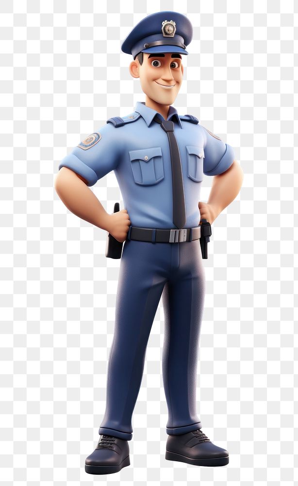 PNG Officer cartoon white background police officer
