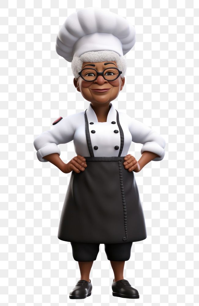 PNG Cartoon chef white background accessories. AI generated Image by rawpixel.