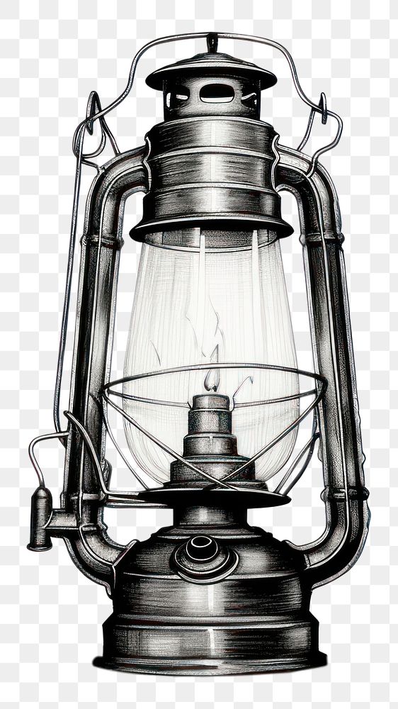 PNG Drawing lantern lamp illuminated.