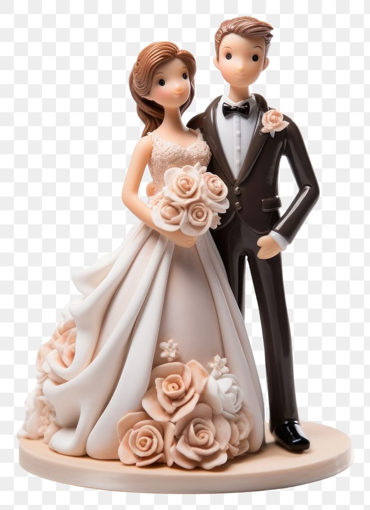 PNG Wedding bride figurine adult. AI generated Image by rawpixel.