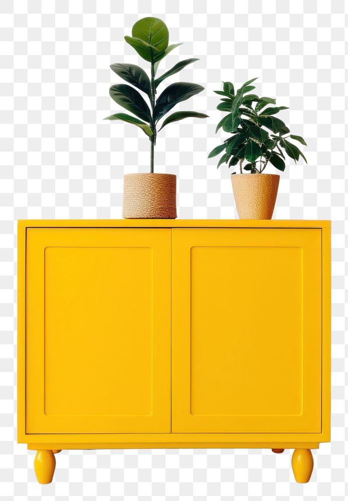 PNG Plant sideboard furniture cabinet. AI generated Image by rawpixel.
