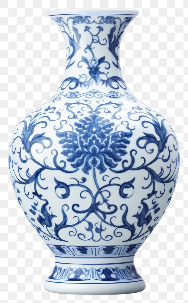 PNG Chinese vase porcelain pottery pattern. AI generated Image by rawpixel.