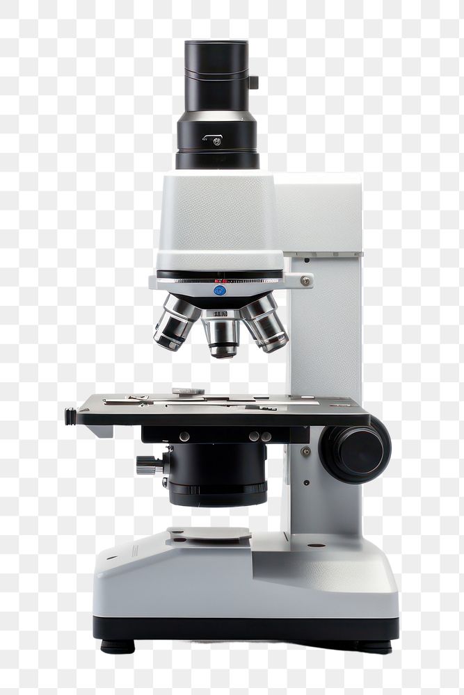 PNG Microscope white background biotechnology magnification. AI generated Image by rawpixel.