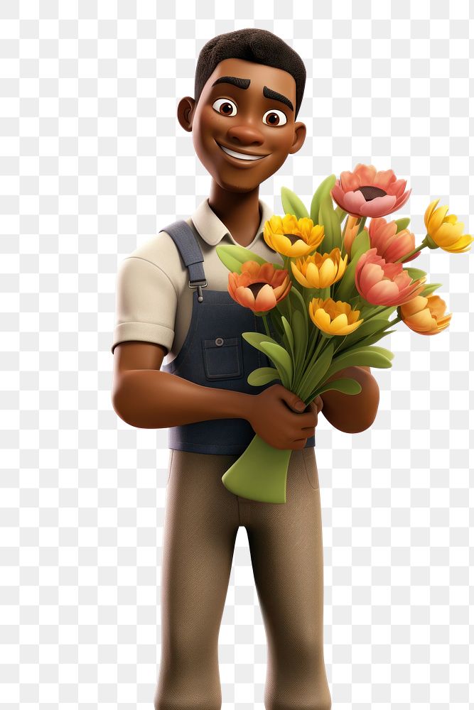 PNG Florist cartoon flower plant. 