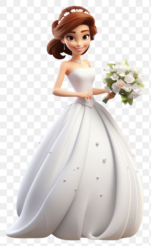 PNG  Bride figurine wedding flower. AI generated Image by rawpixel.