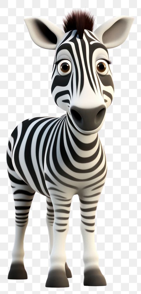 PNG Zebra wildlife cartoon mammal. AI generated Image by rawpixel.