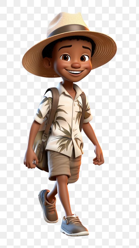 PNG Smiling walking cartoon child. AI generated Image by rawpixel.