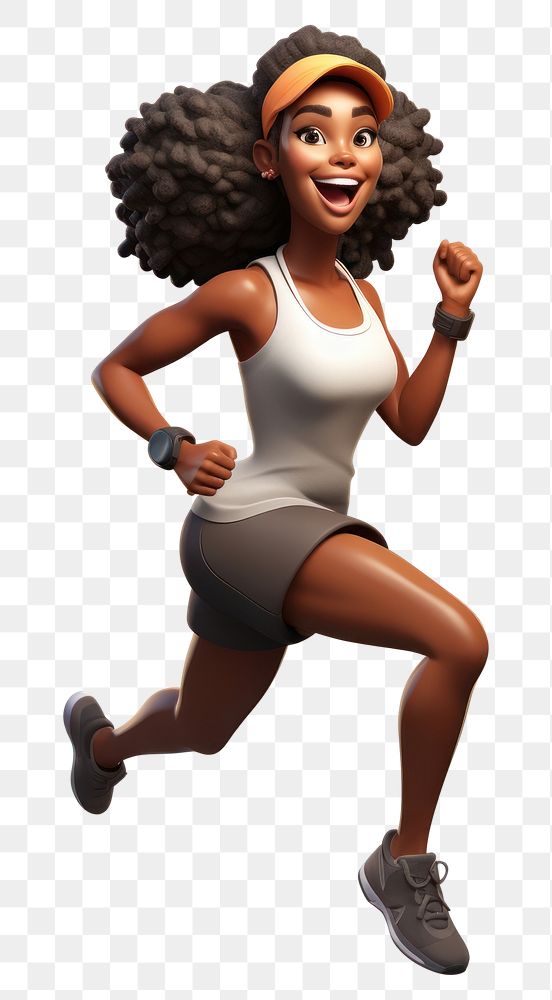 PNG Running adult woman determination. AI generated Image by rawpixel.