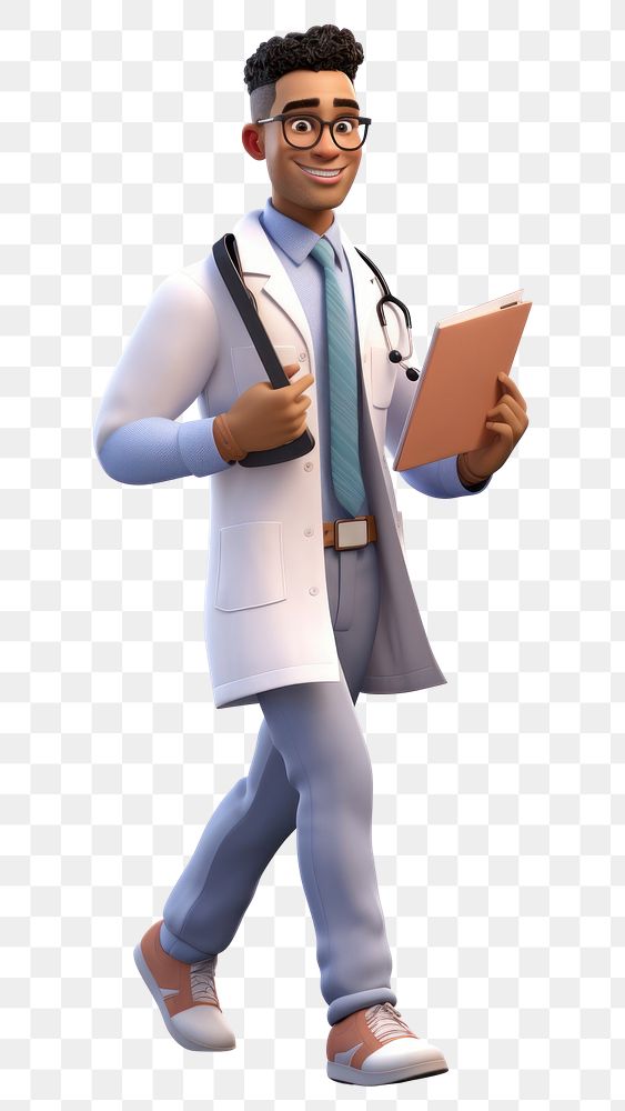 PNG Cartoon doctor adult male. AI generated Image by rawpixel.