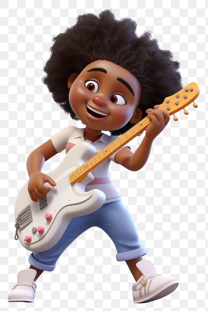 PNG Musician cartoon guitar transparent background. 